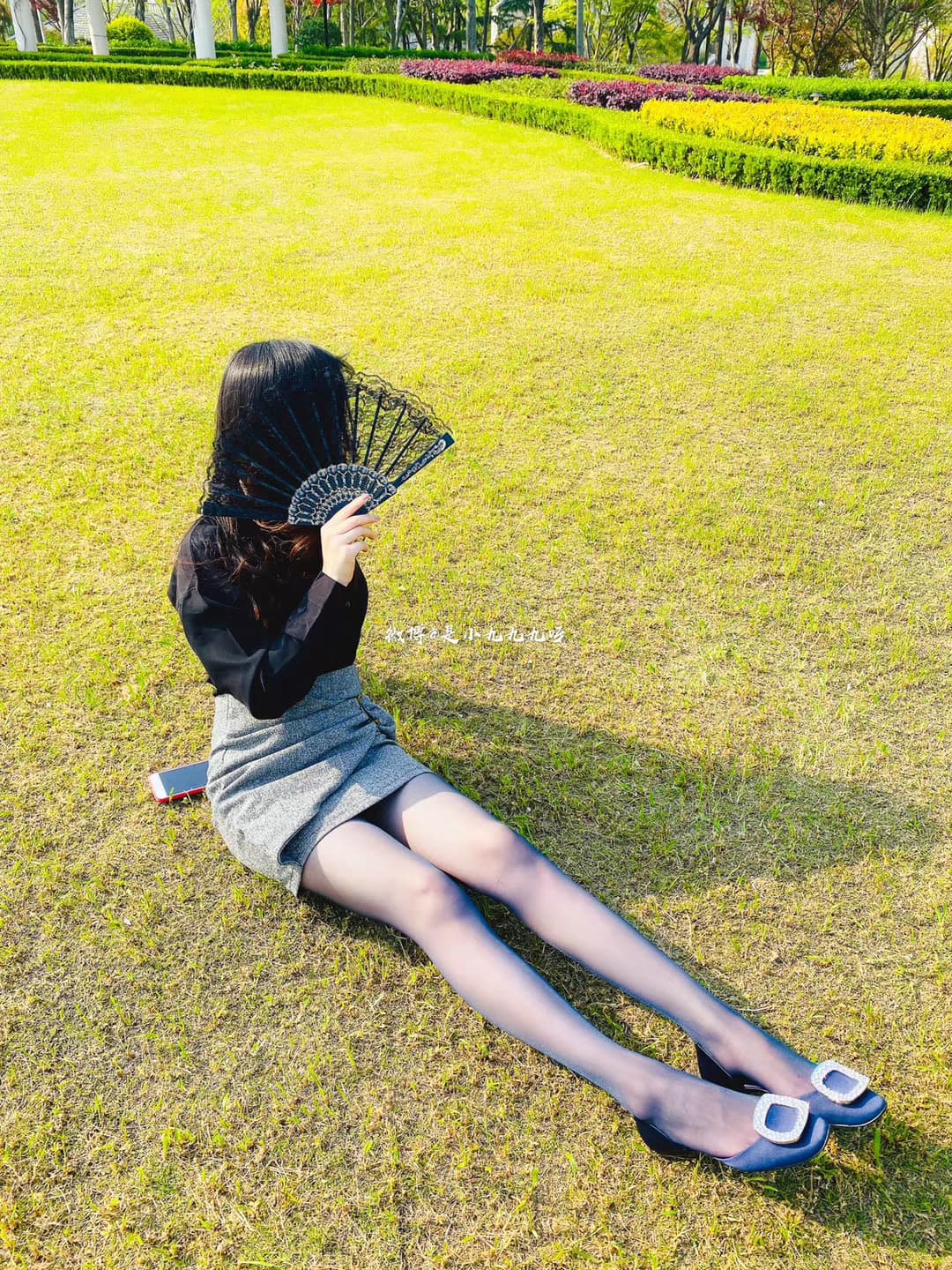 小九九Micokey - 户外紫蓝色丝袜第3张图片